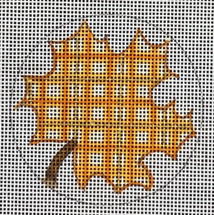 Cindy and Beth Plaid Leaf Round