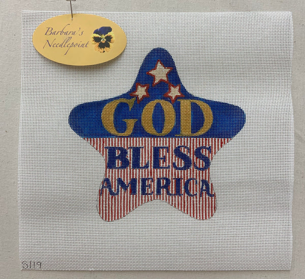 God Bless America with Navy top and striped bottom July Star