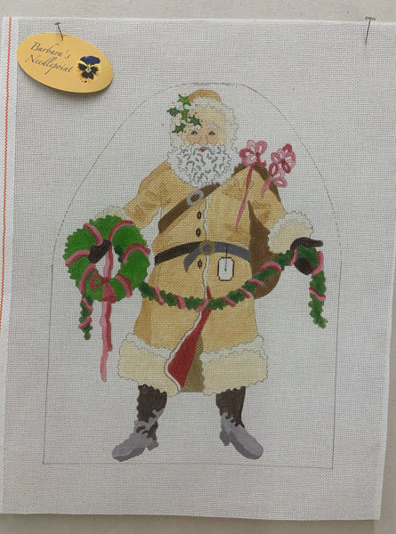 2000 Limited Edition Santa w/ wreath, garland and time piece