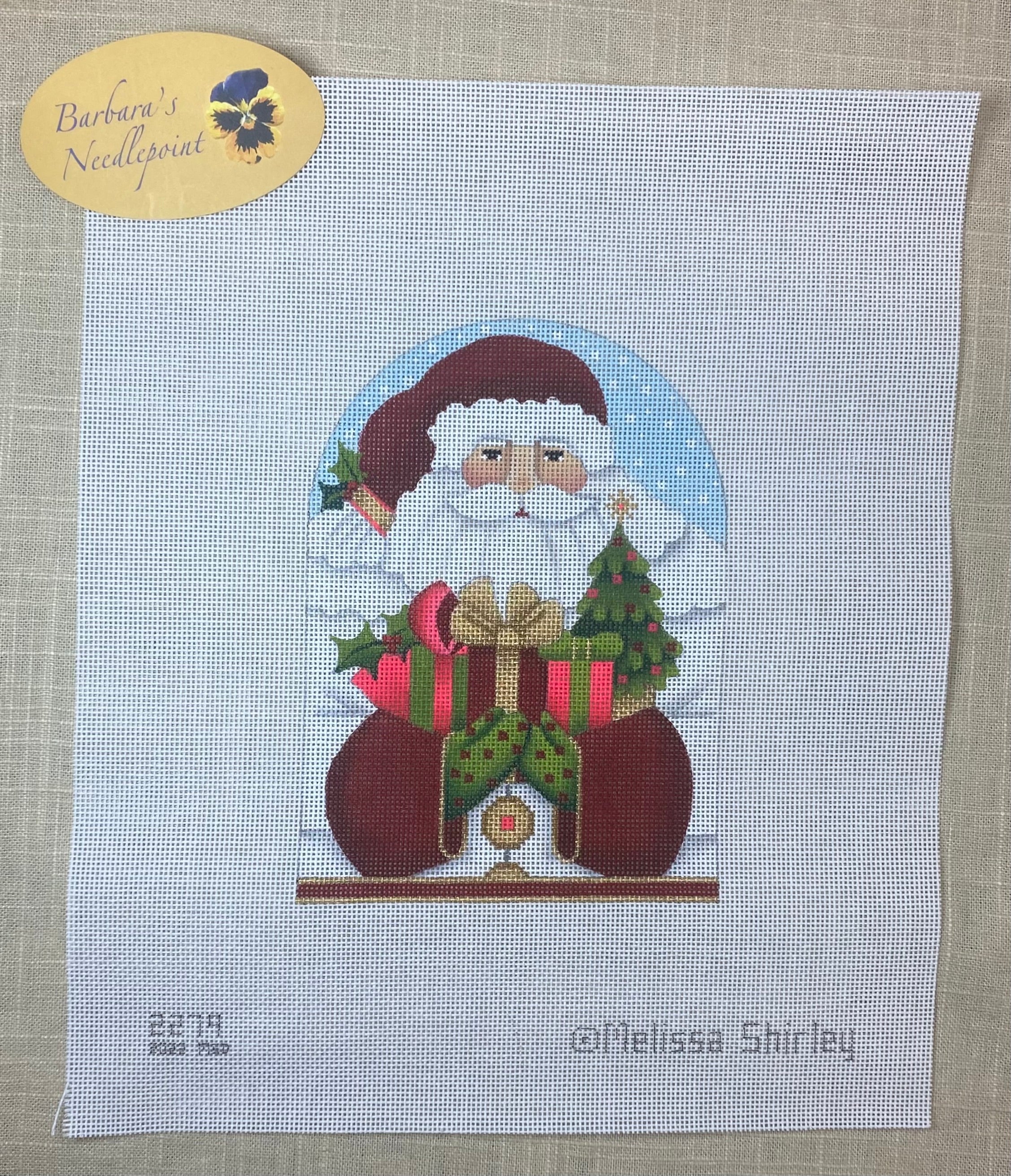 Melissa Shirley Christmas Tree Santa Small Dome
