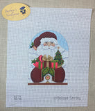 Christmas Tree Santa Small Dome
