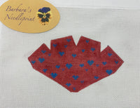 Ann's Strawberry -Red w/ Blue Hearts