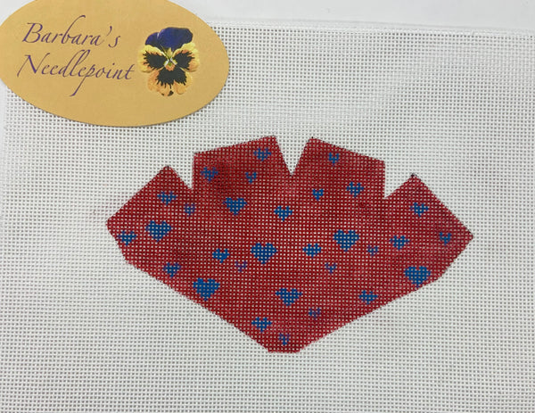 Ann's Strawberry -Red w/ Blue Hearts