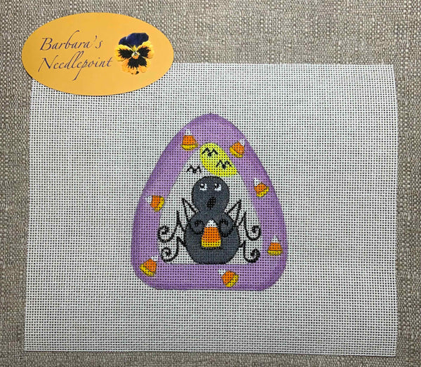 Spider with Candy Corn Border - Triangle