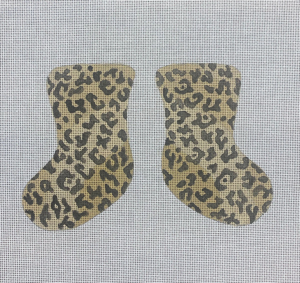 2 Sided Leopard Small Stocking canvas