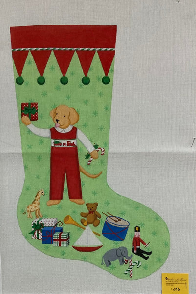 Sweet Dog and Elephant stocking by Kelly Rightsell