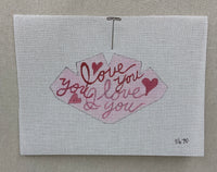 Strawberry - Love you in pink script