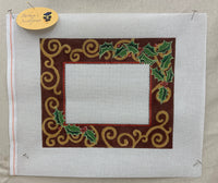 Holly and Gold Scroll Frame