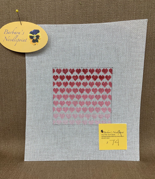 Square with red hearts