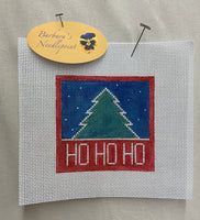 HO HO HO with Tree Square Canvas