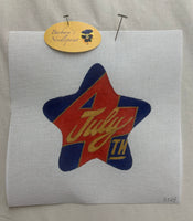 Navy, Red and Gold 4th of July Star