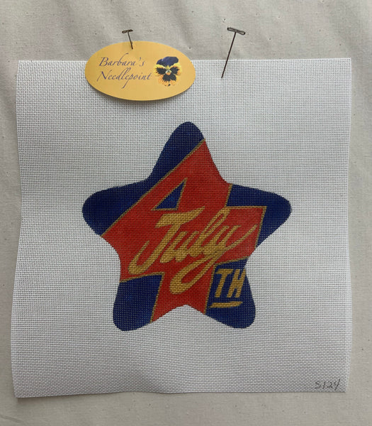 Navy, Red and Gold 4th of July Star