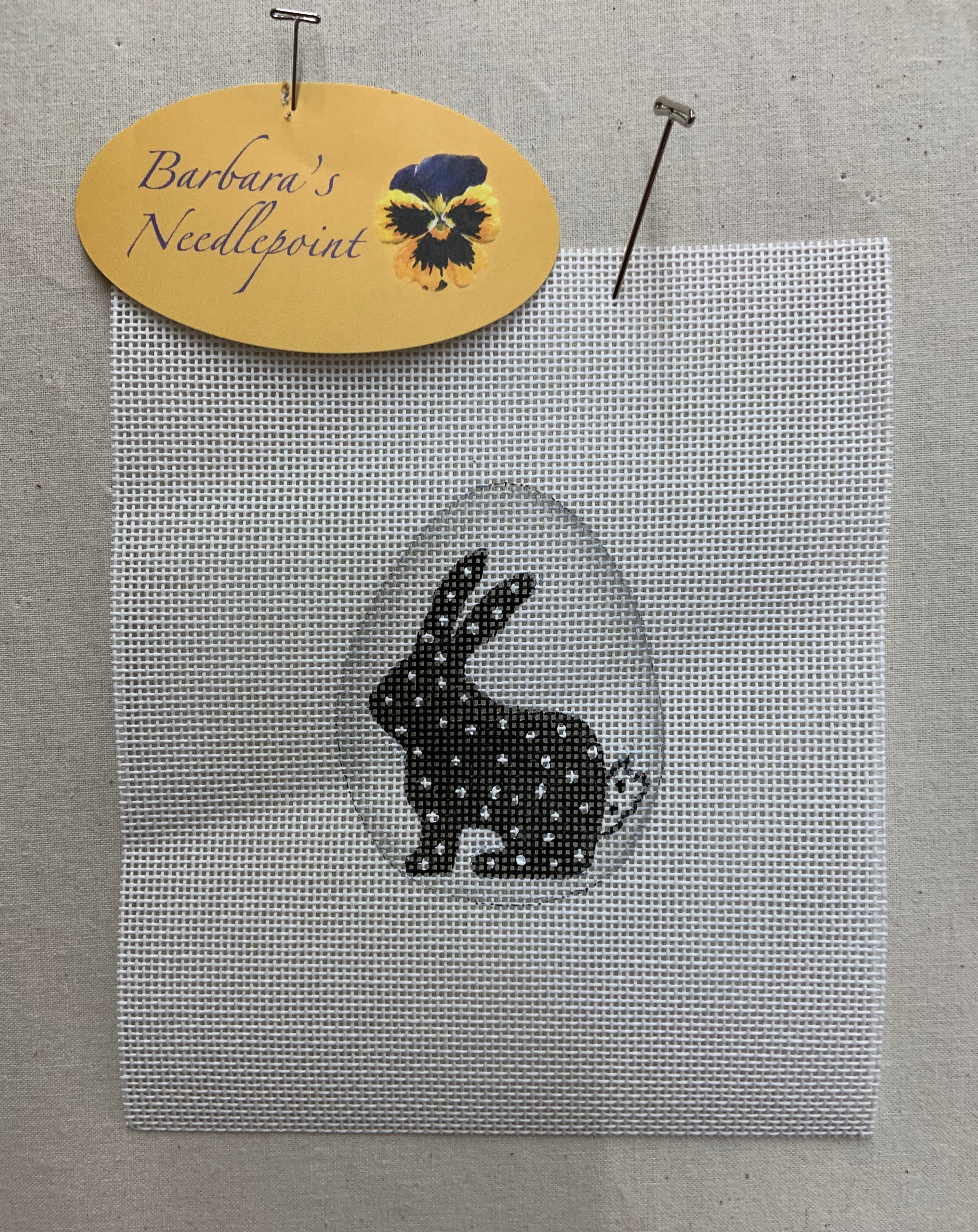 Cindy and Beth Black and White Bunny Egg Series