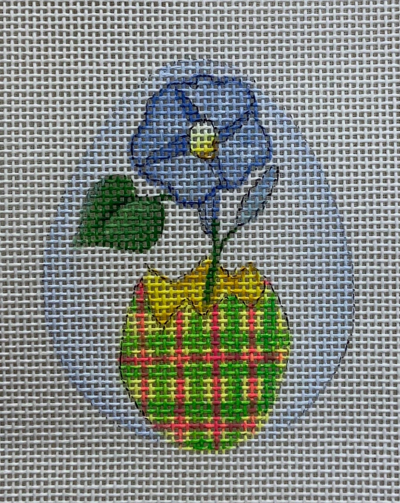 Cindy and Beth Plaid Mini Eggs with Flowers Series
