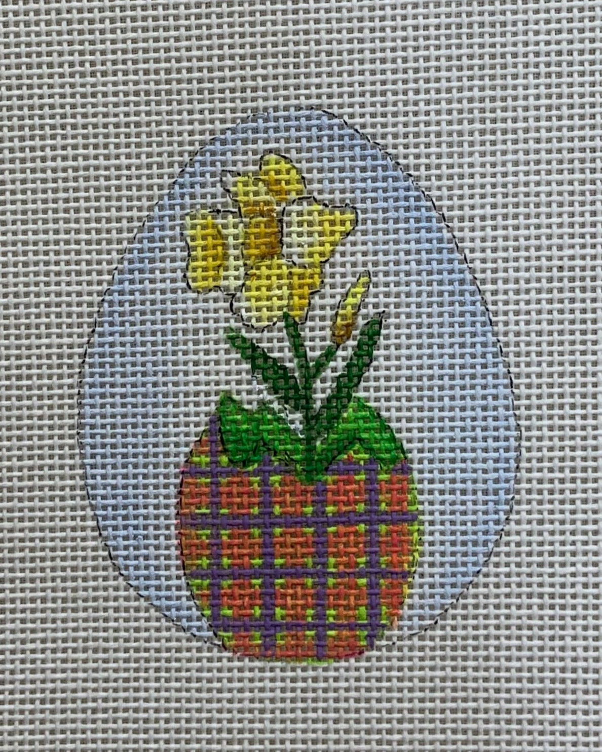 Cindy and Beth Plaid Mini Eggs with Flowers Series