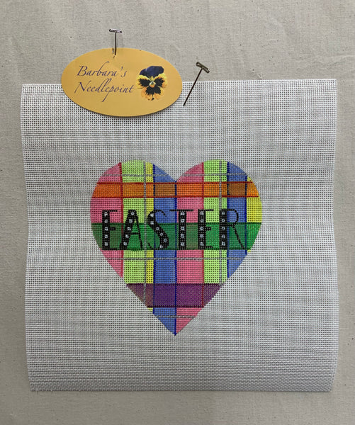 EASTER Plaid Heart