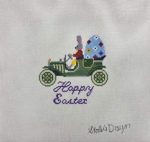 Easter Rabbit in Car