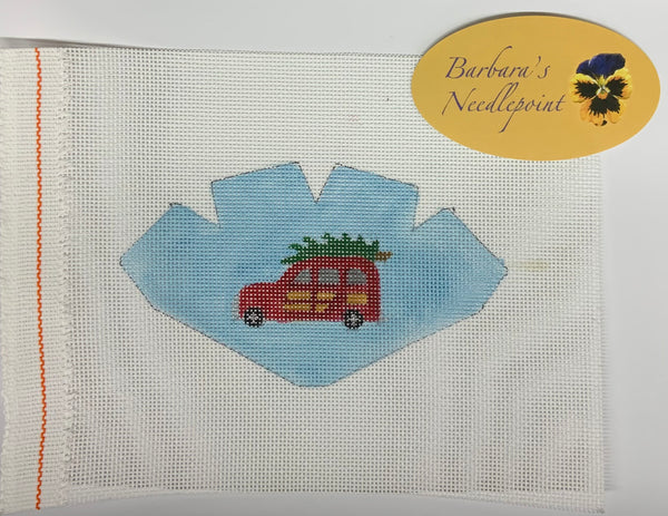 Strawberry -Blue w/ red car and tree on top