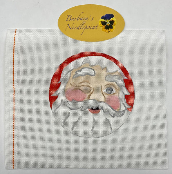 Winking Santa 4.5" Round