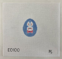 2" Periwinkle Bunny Face Egg