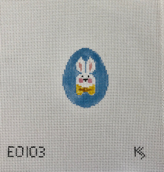 2" Blue Bunny Face Egg