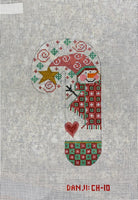 Swirly Snowman Candy Cane