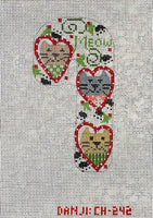 Cat Heart Candy Cane
