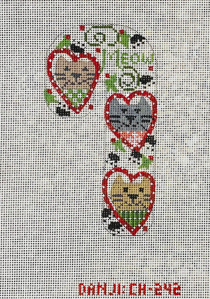 Cat Heart Candy Cane