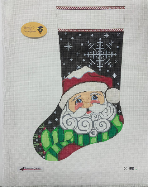Snowflake Santa Stocking