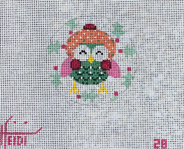 Owl with Holly