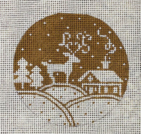 Snowy Reindeer Ornament