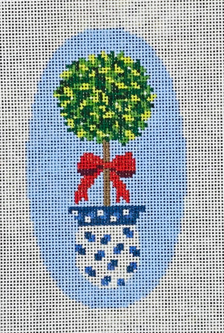 The Salty Stitcher Kissing Ball Topiary – Barbara's Needlepoint