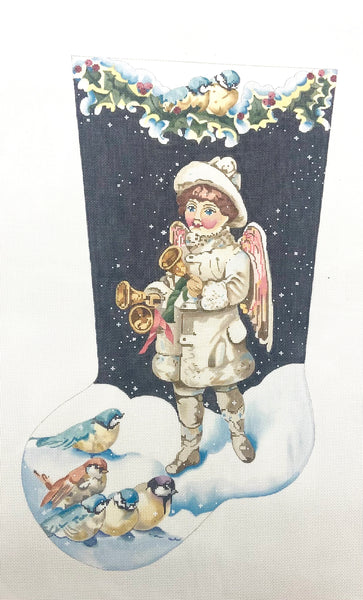 Boy Angel Ringing in New Year Stocking