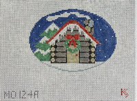 Log Cabin in Oval
