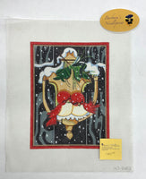 Two Cardinals on a Christmas Door