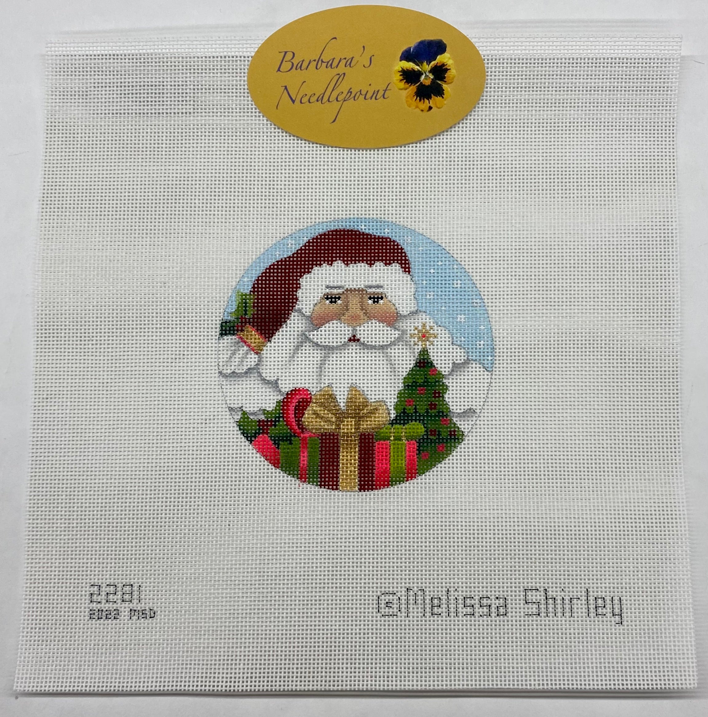 Melissa Shirkey Christmas Tree Santa Round