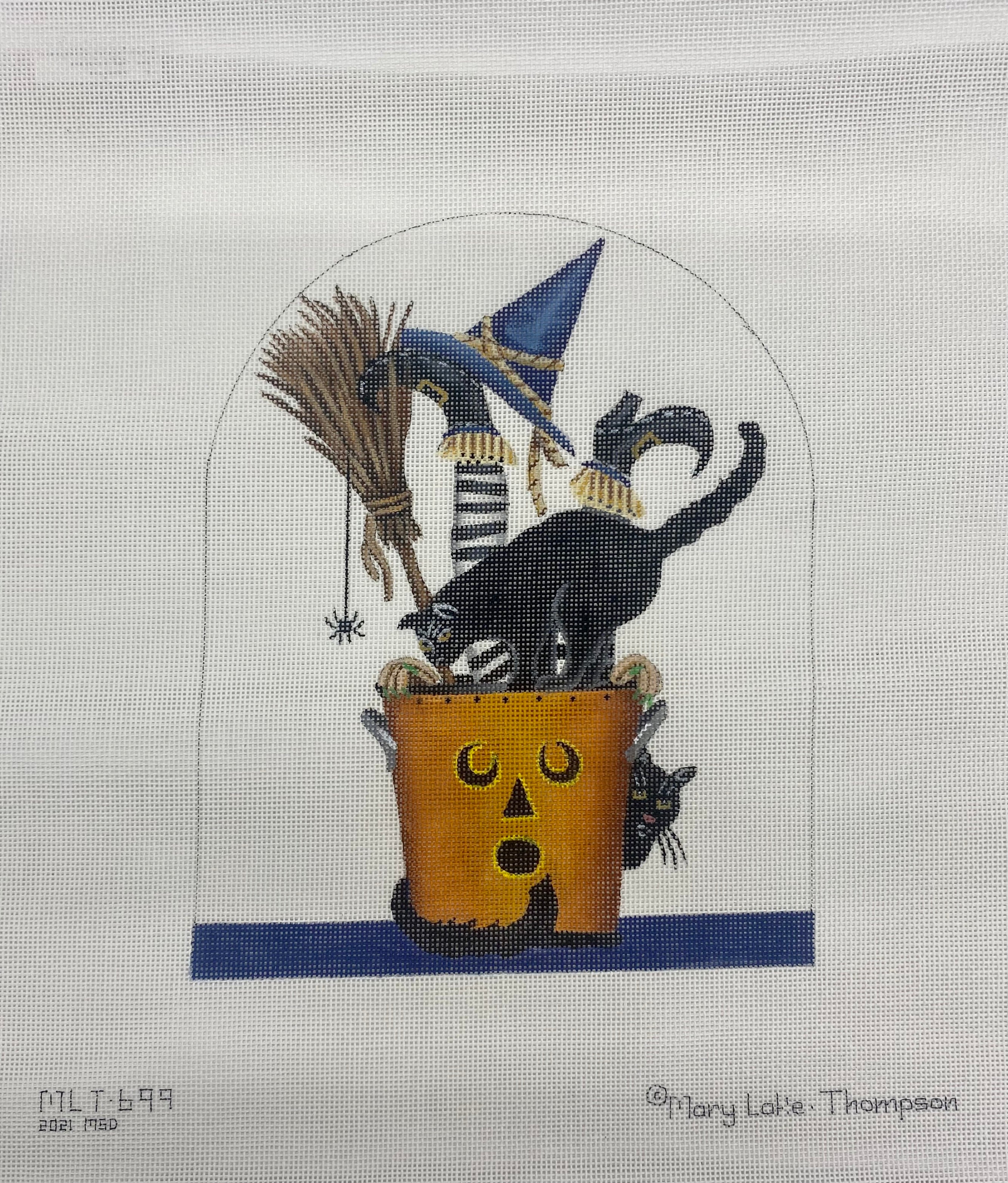 Melissa Shirley Black Cat Pumpkin Bucket