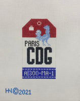 Paris Retro Travel Tag