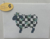Ann's Checked Sheep with Pink or Aqua Roses