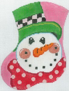 Happy Snowman Mini Stocking