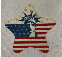 Statue of Liberty with Stars and Stripes July Star