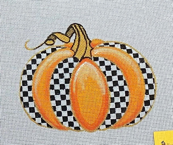 Black & White Check Pumpkin