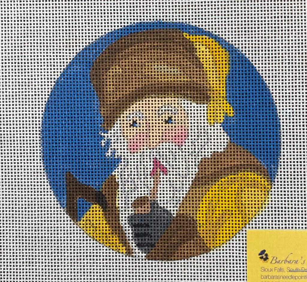 Ann Hanson Santa w/Pipe Round