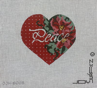 Peace Poinsettia Heart