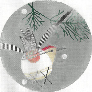 Red Bellied Woodpecker 5" Round