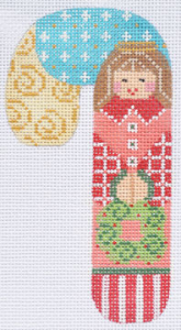 Angel with Wreath Candy Cane
