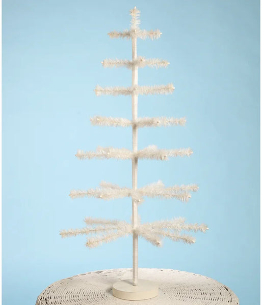 36" Ivory Feather Tree