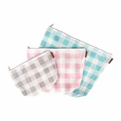 Gingham Mesh Project Bag Set