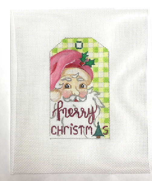 Christmas Tag Series - Santa with a Pink Hat