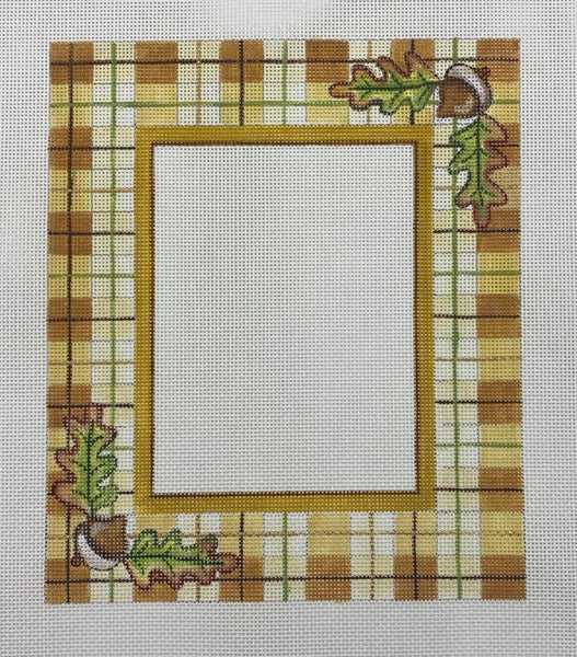 Acorn Leaf Plaid Fall Frame